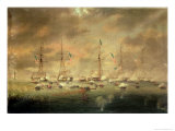Buy The British and American Fleets Engaged on Lake Borgne at AllPosters.com