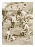 Germans Forcing a French Farmer to Thresh His Corn For Their Benefit