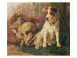Buy Left in Charge - a Fox Terrier with Game at AllPosters.com