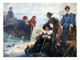 Buy Exiles MoorD Their Bark on Wild New England Shore, Our Island Story Marshall, Pub.Jack Ltd, 1905 at AllPosters.com