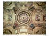 The Vision of Paradise, Frescoes on the Ceiling and Cupola of Sant'Andrea Della Valle, Rome, 1621 Giclee Print