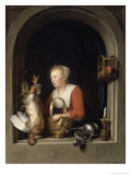 The Dutch Housewife Or, the Woman Hanging a Cockerel in the Window, 1650
