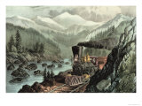 The Route to California. Truckee River, Sierra Nevada. Central Pacific Railway, 1871