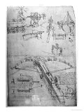 Weapon Designs, Including For a Giant Crossbow, Codex Atlanticus, 1478-1518