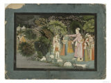 Nanda Asking Radha to Escort Krishna Home, from the Gita Govinda, Garhwal, c.1790