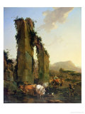 Peasants with Cattle by a Ruined Aqueduct, c.1655-60