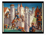 Scene from a Battle Defending Constantinople, from Ogier Le Danois, 1499