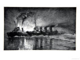 Buy HMS Broke Ramming the German Destroyer, Rom The Naval Front by Gordon S. Maxwell, 1920 at AllPosters.com