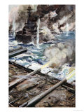 Buy Fleet of Battleships Firing Broadside, Told in the Huts: The YMCA Gift Book, c.1916 at AllPosters.com