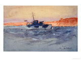 Buy Sunrise: Motor Launch Off Gallipoli, Italy, from The Naval Front by Gordon S. Maxwell, 1920 at AllPosters.com