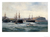 Buy The Channel Fleet Off Scarborough, 1896 at AllPosters.com