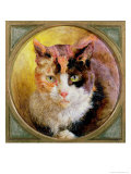 Buy Head Study of a Tortoiseshell Cat, 1866 at AllPosters.com