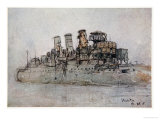 Buy H.M.S. Vindictive, April 25th 1918, Illustration from The Naval Front by Gordon S. Maxwell, 1920 at AllPosters.com