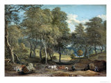 Buy Windsor Forest with Oxen Drawing Timber, 1798 at AllPosters.com