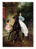 Buy The Horsewoman, Portrait of Giovanina and Amacilia Paccini, Wards of Countess Samoilova, 1832 at AllPosters.com