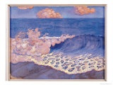 Buy Blue Seascape, Wave Effect, c.1893 at AllPosters.com