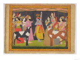 Krishna Lifting Mount Govardhana, from the Bhagavata Purana, Kulu, Himachal Pradesh, 1749