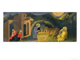 Adoration of the Magi Altarpiece, Left Hand Predella Panel Depicting the Nativity, 1423 Giclee Print