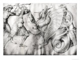 Buy Battle Between Warriors and a Dragon, c.1450 at AllPosters.com