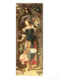 Healing of the Blind Man of Jericho, Triptych Showing Young Girl with Patron's Coat of Arms, 1531