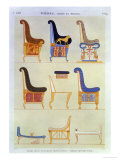 Buy Various Painted Seats and Armchairs, 5th Tomb: Kings at the East, Byban El Molouk, c.1822 at AllPosters.com