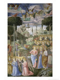 Angels in a Heavenly Landscape, Right Hand Wall of Apse, Journey of the Magi Cycle, Chapel, c.1460