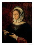 Buy Young Woman Reading a Book of Hours at AllPosters.com