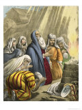 Buy Noah's Sacrifice on Leaving the Ark, from a Bible Printed by Edward Gover, 1870's at AllPosters.com