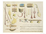 Buy Indian Musical Instruments, Plate 23 from Oriental Drawings, Pub. 1806 at AllPosters.com