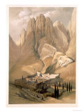 Convent of St. Catherine with Mount Horeb, 1839, Plate 118, Vol.III The Holy Land, Engraved Haghe