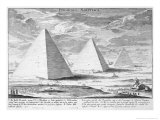 Buy Pyramids of Egypt, Plate 4, Entwurf Einer Historischen Architektur, Engraved by J.A. Delsenbach at AllPosters.com