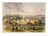 Zulu Kraal Near Umlazi, Natal, Plate 27 from The Kafirs Illustrated, 1849