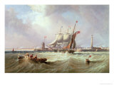 Buy Entrance to Sunderland Harbour, 1864 at AllPosters.com