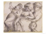 Buy Study of a Man and a Woman For the Madonna Della Misericordia in Villa Guinigi, Lucca, c.1515 at AllPosters.com