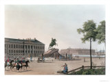 The Place of Peter the Great and Senate House, Etched-Clark, Coloured-M. Dubourg, Pub.1815 E. Orme