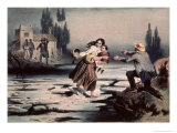 Buy Eliza Crossing the Ice Floes of the Ohio River to Freedom, Uncle Tom's Cabin Stowe at AllPosters.com