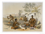 Zulu Blacksmiths at Work, Plate 23 from The Kafirs Illustrated, 1849