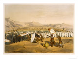Umpanda Reviewing His Troops at Nonduengi, Plate 12 from The Kafirs Illustrated, 1849