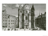 View of the Peterskirche, Vienna Engraved by Johann Bernard Hattinger