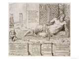The Talking Statue of Marforio in Rome, Engraved by the Artist, 1550