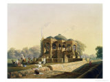 Ancient Temple at Hulwud, Witherington, Engraved G. Hunt, Coloured Hogarth, Pub. Ackermann, 1826