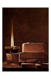 Kerze und Bucher Candlelight Study