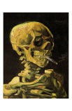 Skull with Burning Cigarette