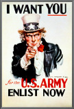 I Want You for the U.S. Army, c.1917 Framed Canvas Print