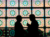 Buy A Successful Oil Contract Bidder, Right, is Congratulated by a Colleague at AllPosters.com