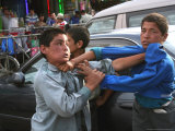 Buy Two Afghan Children Who are Making Car Washing Work Fight Kabul, Afghanistan, June 29, 2006 at AllPosters.com