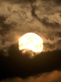 The Sun is Seen During the Solar Eclipse, in Madras, India