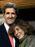 Sen. John Kerry Embraces His Wife Teresa Heinz Kerry after Delivering His Concession Speech