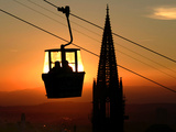 Buy A Couple Sit in a Gondola in Freiburg, Southwestern Germany at AllPosters.com