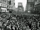 Looking North from 44th Street, New York's Times Square is Packed